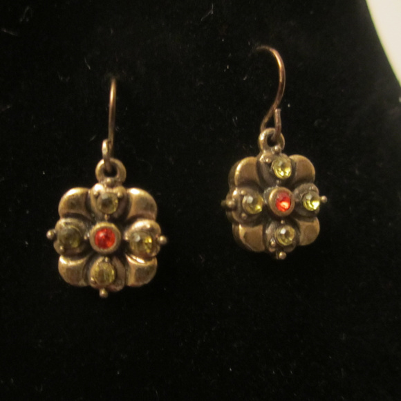 Dainty Crystal Necklace Earrings Set Vintage VTG - Picture 4 of 7